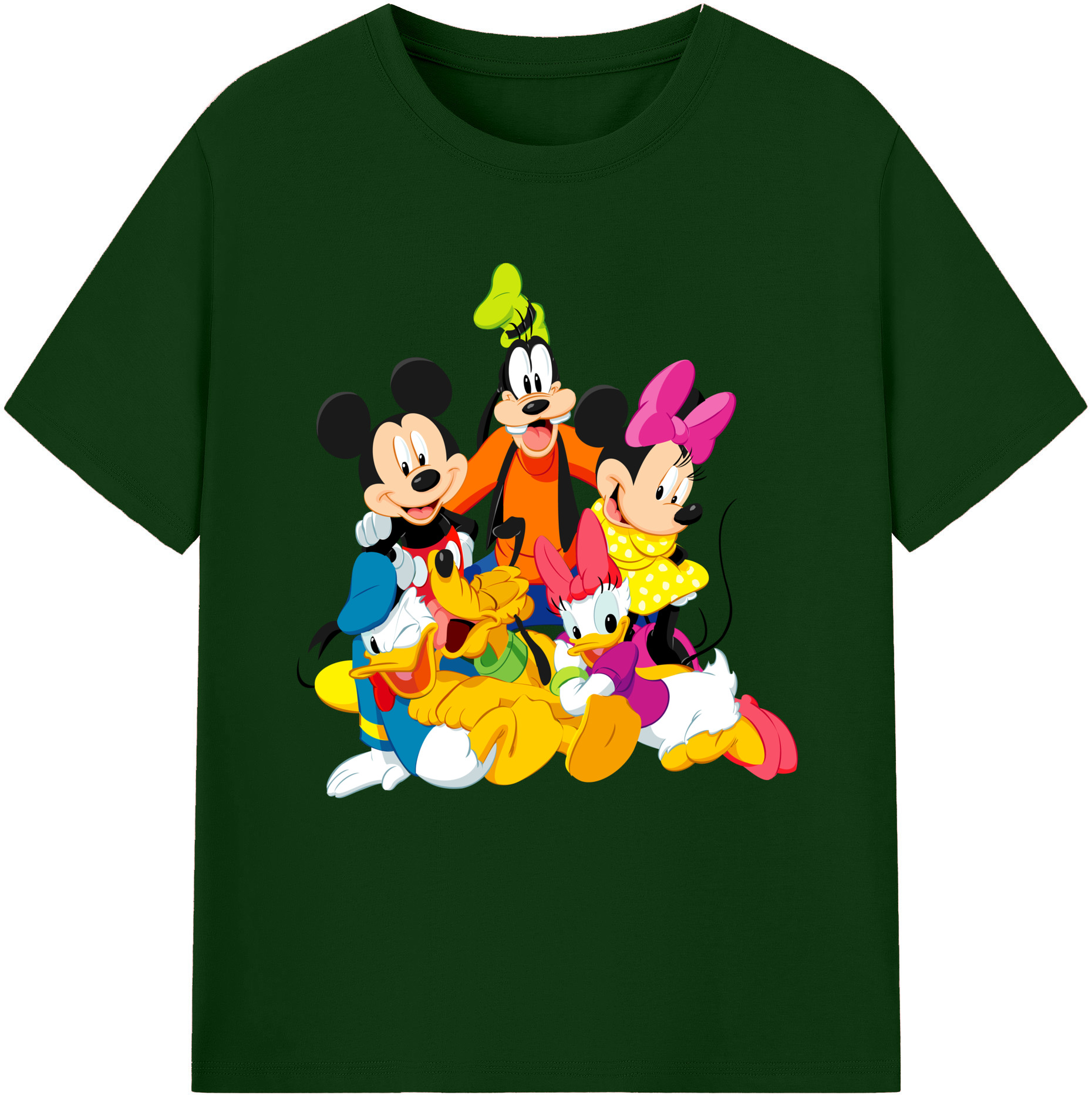 （画像用） ミッキーマウス Mickey Mouse 綿100％半袖Tシャツ（フロントプリント）